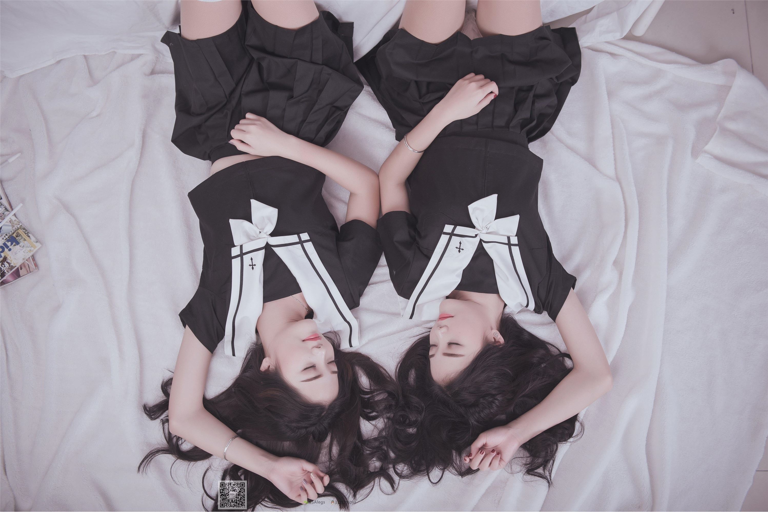 SSA丝社 NO.028 青青姐妹 姐妹花的JK情